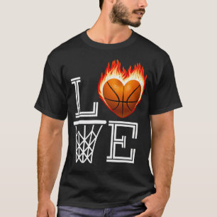 I Love Basketball Basketball Lover Gift For Wome T-Shirt