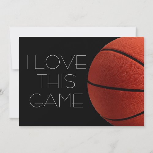 I Love Basketball Close_Up  Card