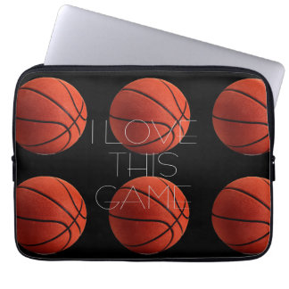 I Love Basketball Close-Up Laptop Sleeve
