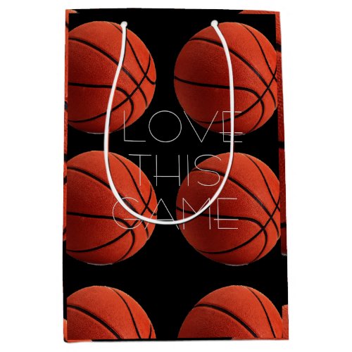 I Love Basketball Close_Up Medium Gift Bag