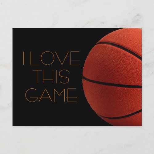 I Love Basketball Close_Up  Postcard