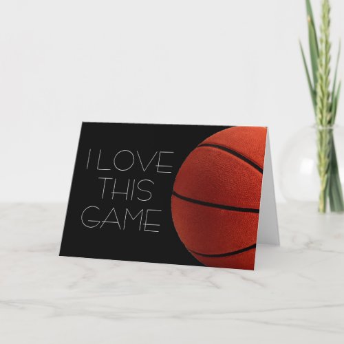 I Love Basketball Close_Up Texture Greeting Card