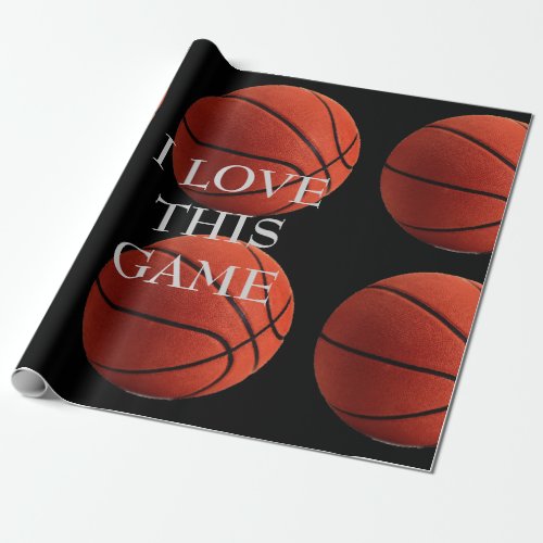 I Love Basketball Close_Up  Wrapping Paper
