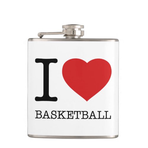 I LOVE BASKETBALL FLASK