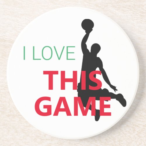 I Love Basketball Game Coaster