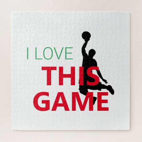 I Love Basketball Game Jigsaw Puzzle