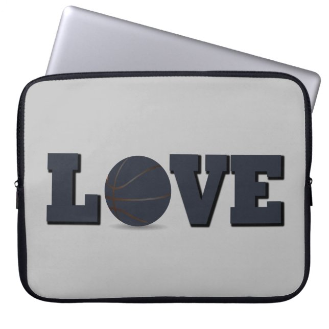 I Love basketball game Laptop Sleeve (Front)