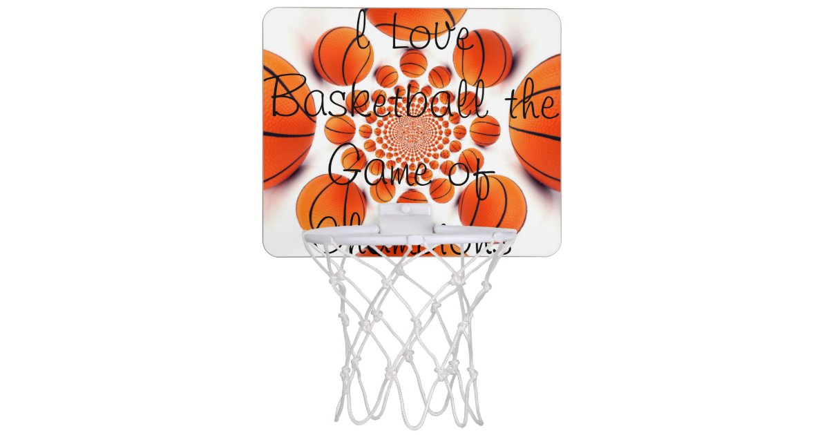 Pink Rose Gold Glitter & Sparkle Monogram Name Mini Basketball Hoop, Zazzle