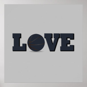 I Love basketball game Poster
