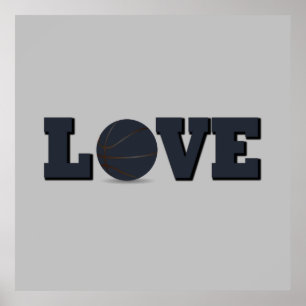 I Love basketball game Poster