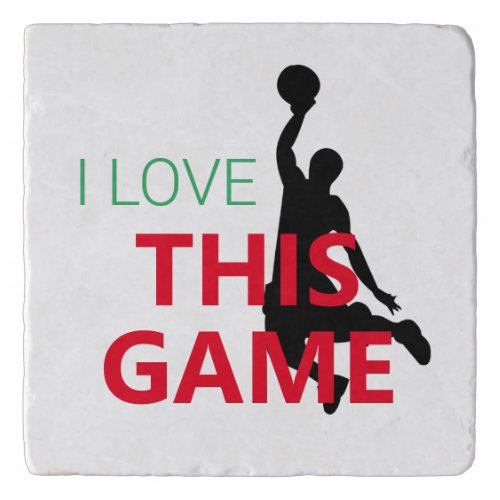 I Love Basketball Game Trivet