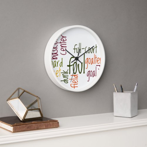 I Love Basketball games With compassion Wall Clock