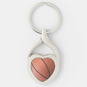 I Love Basketball Keychain