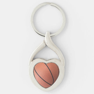 I Love Basketball Keychain