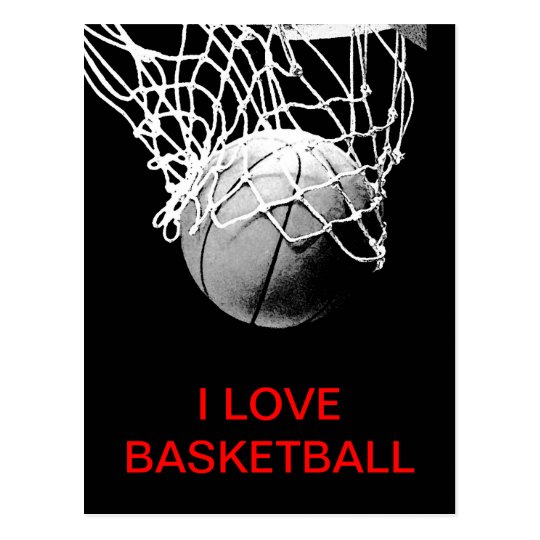 I Love Basketball Postcard