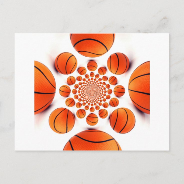 I love basketball postcard Zazzle