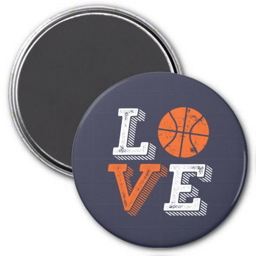 I Love Basketball Sports Games Fan Magnet