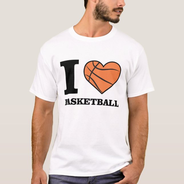 I Love Basketball T-Shirt (Front)