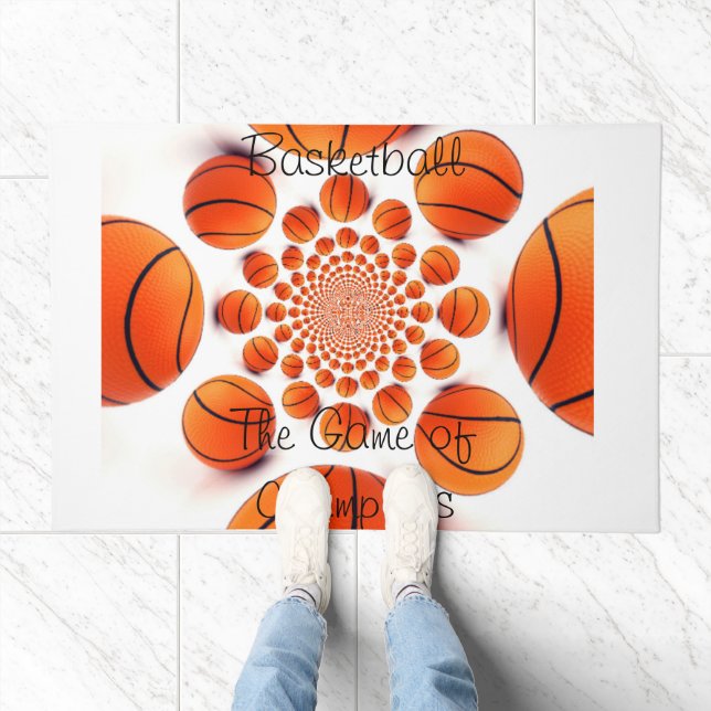 I Love Basketball: The Game of Champions Art Print Doormat (Indoor)