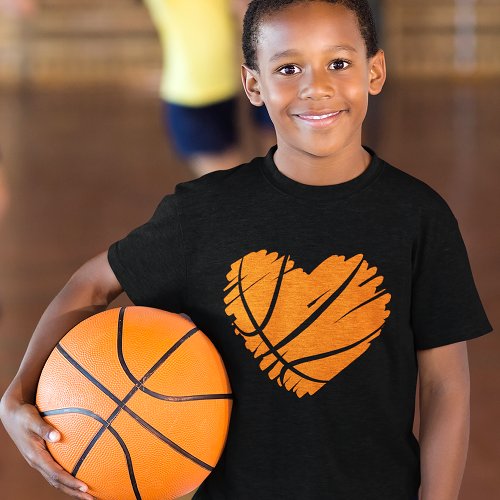 I Love Basketball with Heart Shape T_Shirt