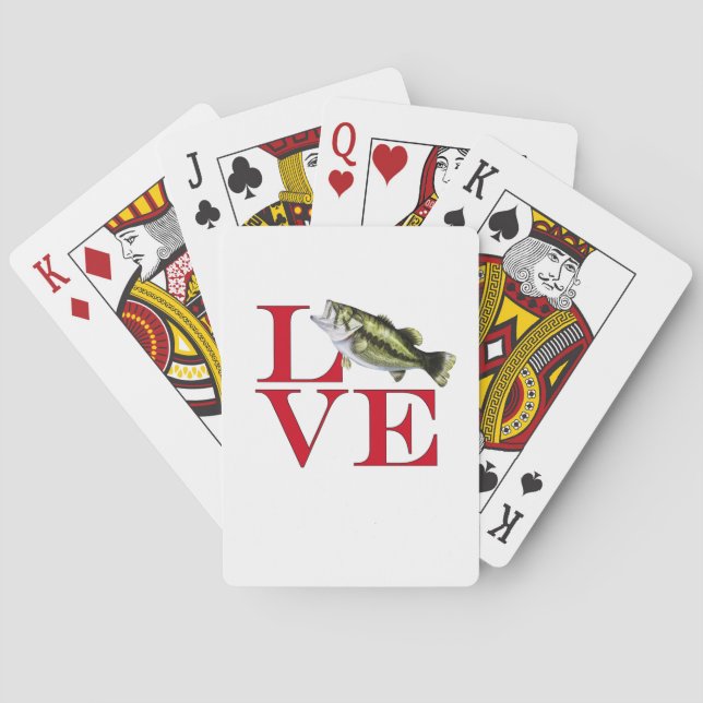 I Love Bass Poker Cards (Back)