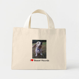 I love Basset Hounds Mini Tote Bag