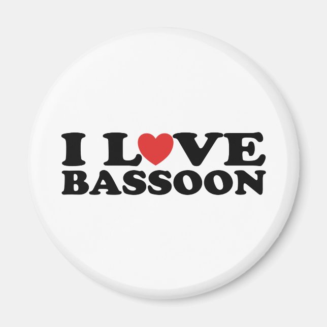 I Love Bassoon Magnet (Front)