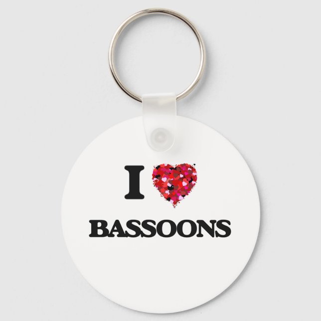 I Love Bassoons Keychain (Front)