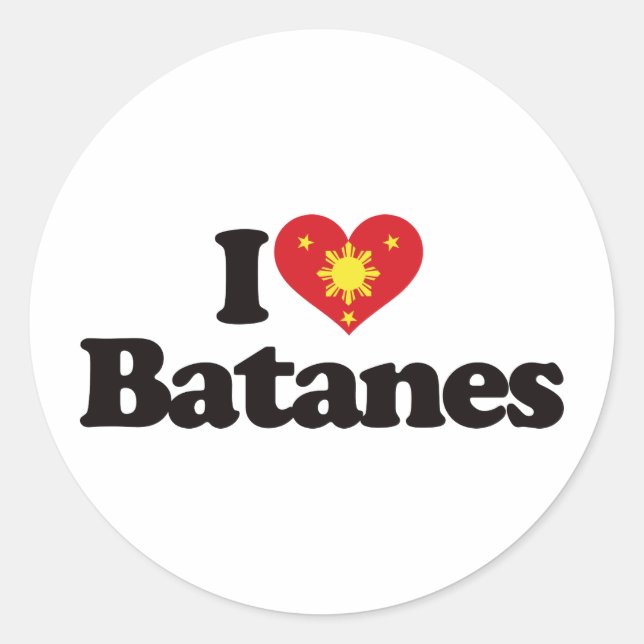 I Love Batanes Classic Round Sticker (Front)