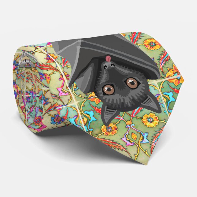 I love Bats! Bat Lover! Flying Fox Bats! Neck Tie (Rolled)