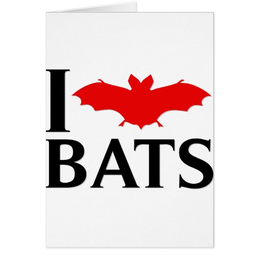 I Love Bats Cards (Front)