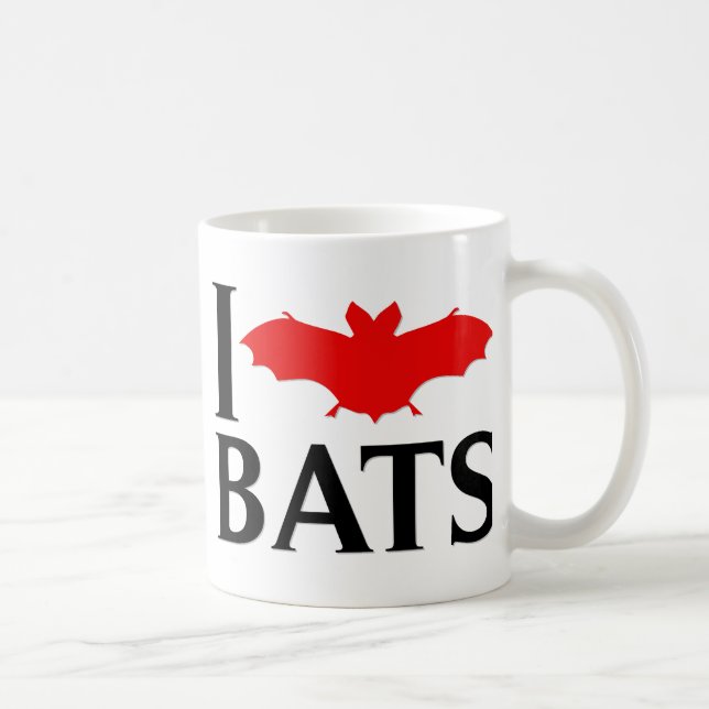 I Love Bats Coffee Mug (Right)