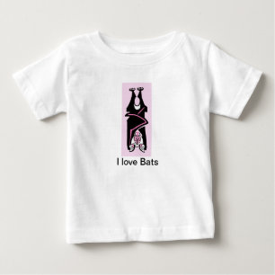 I love Bats- Halloween- Animal graphic- Baby T-Shirt