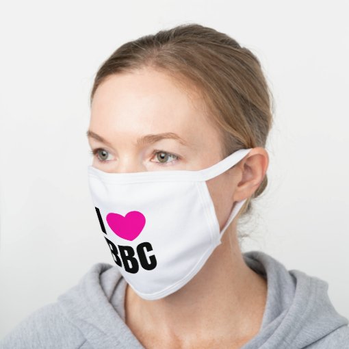 I Love BBC Face Mask | Zazzle