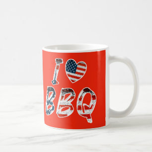 I love BBQ, American patriotic Coffee Mug