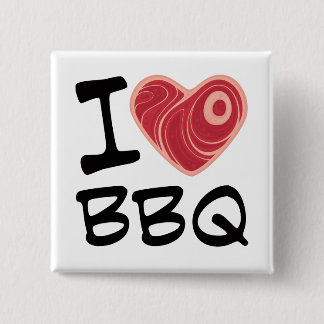 I Love BBQ Button