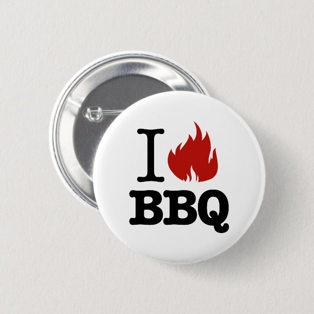 I Love BBQ  Button (Front & Back)