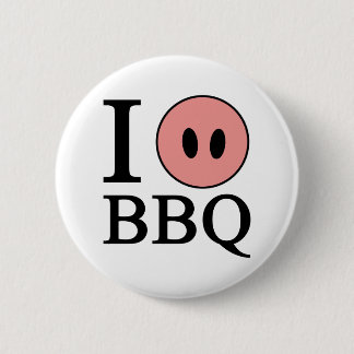 I Love BBQ Pinback Button