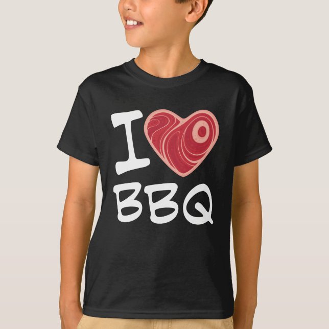 I Love BBQ T-Shirt (Front)