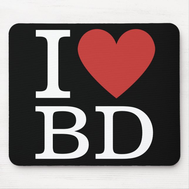 I ❤️ Love BD - Building Department  Mouse Pad (Front)