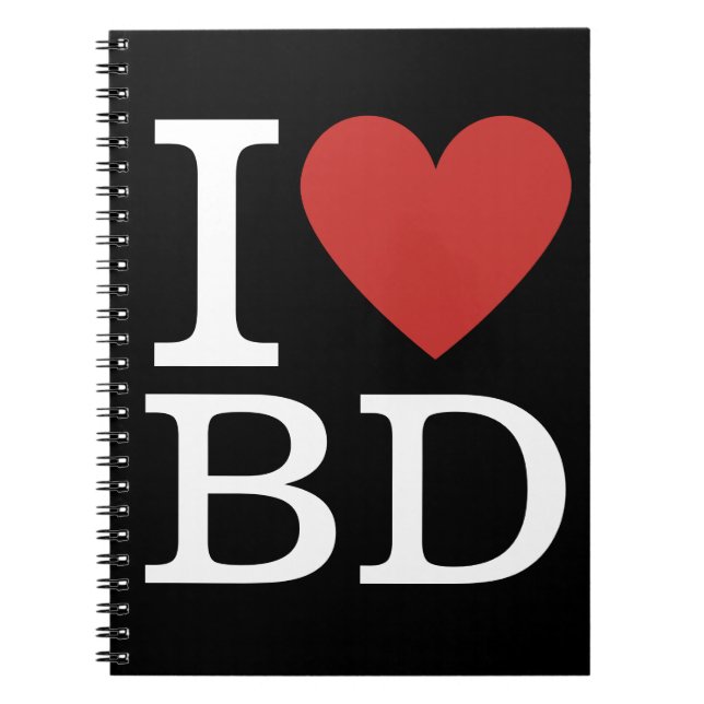 I ❤️ Love BD - Building Department NOTEBOOK (Front)