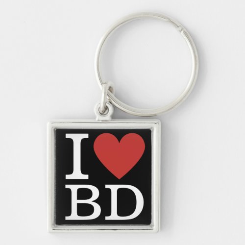 I âï Love BD _ Building Department Premium Keychain