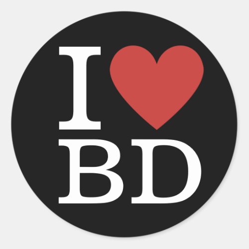 I âï Love BD _ Building Department Stickers