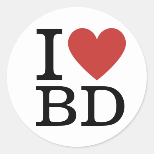 I âï Love BD _ Building Department Stickers
