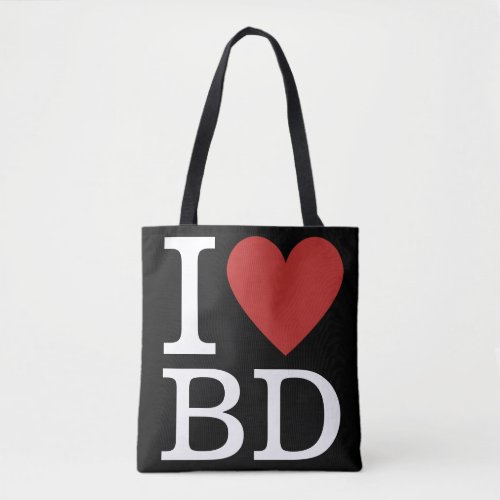 I âï Love BD _ Building Department Tote Bag