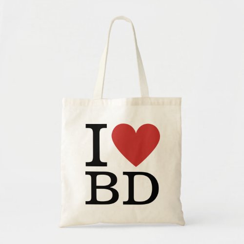I âï Love BD _ Building Department Tote Bag