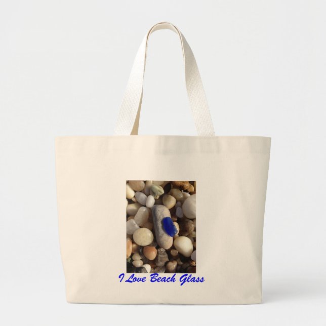 I Love Beach Glass Tote (Front)