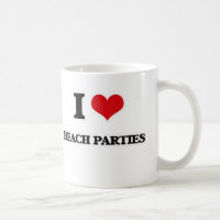 I Love Beach Parties Coffee Mug