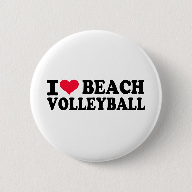 I love Beach Volleyball Button (Front)