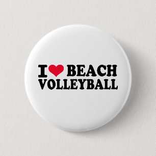I love Beach Volleyball Button